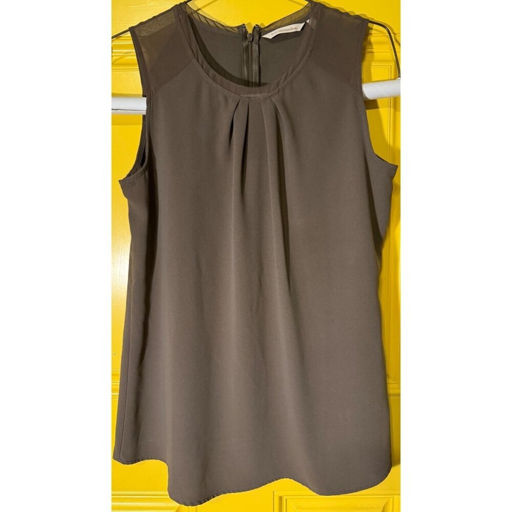 Soft Surroundings Teagan Tank Top Blouse Brown Sleeveless Size Small